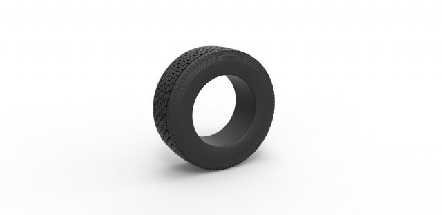 Semi truck tire 2 Scale 1 to 25 3D प्रिंट मॉडल .c4d .max .obj .3ds .fbx .stl .blend 