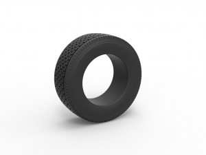 Semi truck tire 2 Scale 1 to 25 3D 프린트 모델