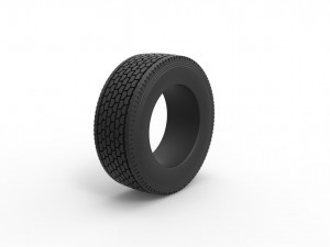 Semi truck tire 2 Scale 1 to 25 3D प्रिंट मॉडल