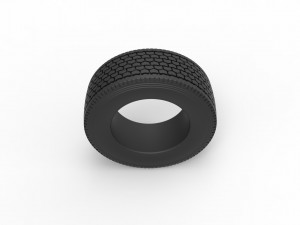 Semi truck tire 2 Scale 1 to 25 3D प्रिंट मॉडल