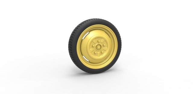 Space saver Spare wheel Scale 1 to 25 3D 프린트 모델 .c4d .max .obj .3ds .fbx .stl .blend