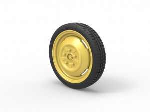 Space saver Spare wheel Scale 1 to 25 3D 프린트 모델
