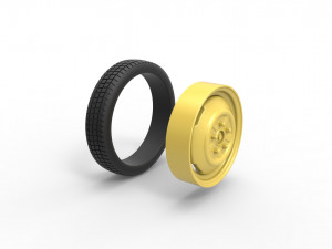 Space saver Spare wheel Scale 1 to 25 3D 프린트 모델