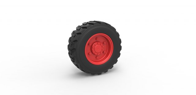 Heavy equipment wheel Scale 1 to 25 Modelo de impresión 3D .c4d .max .obj .3ds .fbx .stl .blend