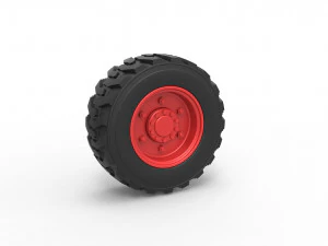 Roda para equipamento pesado Escala 1 a 25 Modelo de Impressão 3D