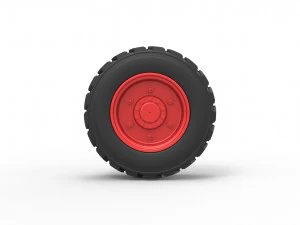 Heavy equipment wheel Scale 1 to 25 3D Print Model