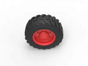 Heavy equipment wheel Scale 1 to 25 3D Print Model