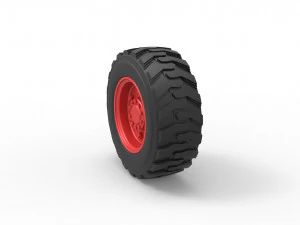 Heavy equipment wheel Scale 1 to 25 3D Print Model