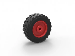 Heavy equipment wheel Scale 1 to 25 3D Print Model