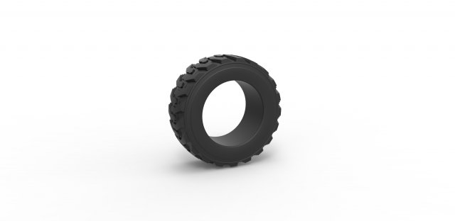 Heavy equipment tire Scale 1 to 25 3D Print Model .c4d .max .obj .3ds .fbx .stl .blend 