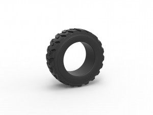 Heavy equipment tire Scale 1 to 25 3D Print Model