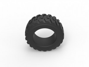 Heavy equipment tire Scale 1 to 25 3D Print Model