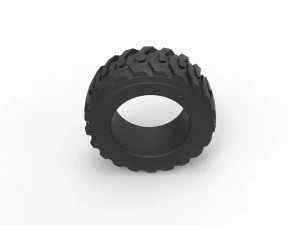 Heavy equipment tire Scale 1 to 25 3D Print Model