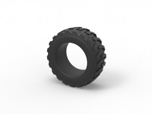 Heavy equipment tire Scale 1 to 25 3D Print Model