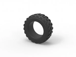 Heavy equipment tire Scale 1 to 25 3D Print Model