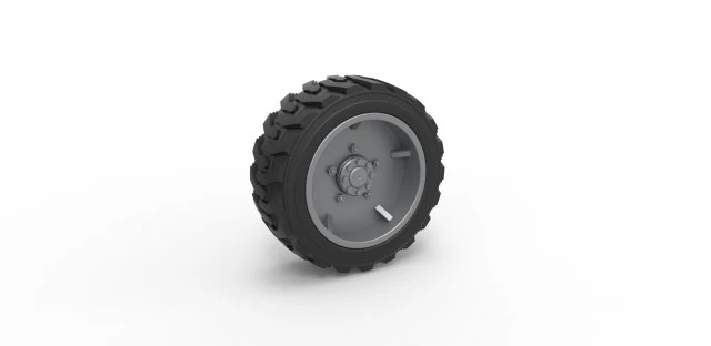 Heavy equipment wheel 2 Scale 1 to 25 3D Print Model .c4d .max .obj .3ds .fbx .stl .blend