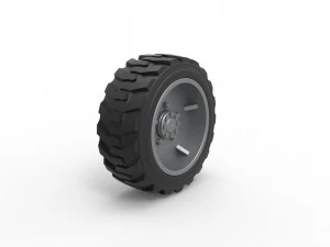Heavy equipment wheel 2 Scale 1 to 25 3D Print Model