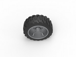 Heavy equipment wheel 2 Scale 1 to 25 3D प्रिंट मॉडल