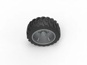 Heavy equipment wheel 2 Scale 1 to 25 3D Print Model