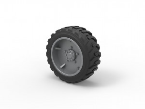 Heavy equipment wheel 2 Scale 1 to 25 3D प्रिंट मॉडल