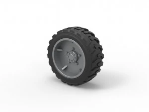 Heavy equipment wheel 2 Scale 1 to 25 3D Print Model