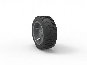 Heavy equipment wheel 2 Scale 1 to 25 3D Print Model