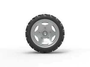 Demolition derby rear wheel Scale 1 to 25 3D Print Model