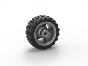 Demolition derby rear wheel Scale 1 to 25 Modello di stampa 3D