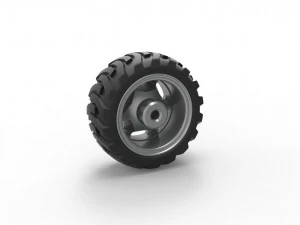 Demolition derby rear wheel Scale 1 to 25 3D Print Model