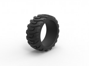 Demolition derby rear tire Scale 1 to 25 3D 打印模型