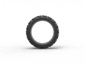 Demolition derby rear tire Scale 1 to 25 3D 打印模型