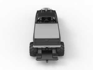 Old school pulling truck 2wd Scale 1 to 25 Modelo de Impressão 3D