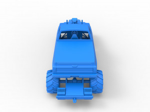 Old school pulling truck 2wd Scale 1 to 25 Modelo de Impressão 3D
