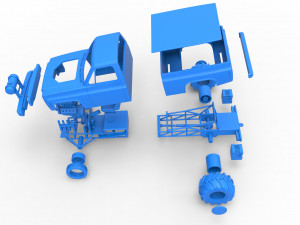 Old school pulling truck 2wd Scale 1 to 25 Modelo de Impressão 3D