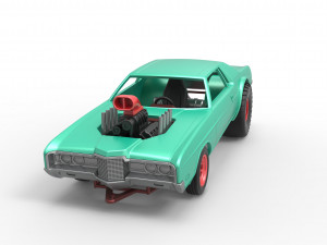 Pulling truck 2wd with Car shell Scale 1 to 25 Model Cetak 3D