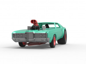 Pulling truck 2wd with Car shell Scale 1 to 25 Model Cetak 3D