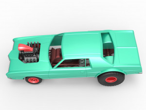 Pulling truck 2wd with Car shell Scale 1 to 25 Model Cetak 3D