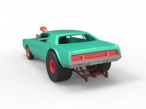 Pulling truck 2wd with Car shell Scale 1 to 25 Model Cetak 3D