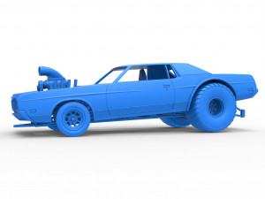 Pulling truck 2wd with Car shell Scale 1 to 25 Model Cetak 3D