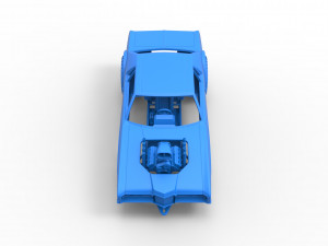 Pulling truck 2wd with Car shell Scale 1 to 25 Model Cetak 3D