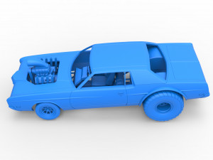 Pulling truck 2wd with Car shell Scale 1 to 25 Model Cetak 3D
