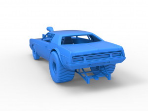 Pulling truck 2wd with Car shell Scale 1 to 25 Model Cetak 3D