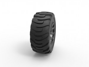 Demolition derby rear wheel 2 Scale 1 to 25 Model Cetak 3D
