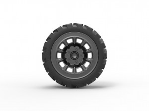 Demolition derby rear wheel 2 Scale 1 to 25 Model Cetak 3D