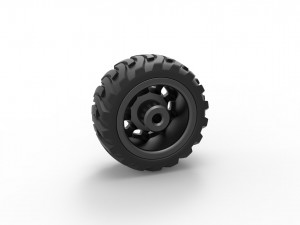 Demolition derby rear wheel 2 Scale 1 to 25 Model Cetak 3D
