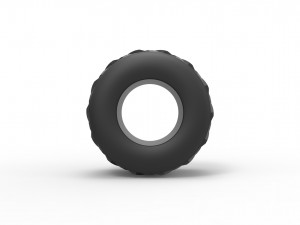 Pulling truck tire 2 Scale 1 to 25 3D प्रिंट मॉडल