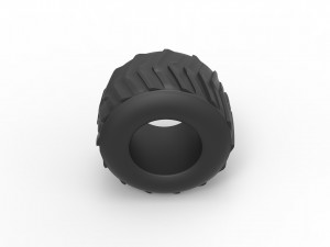 Pulling truck tire 2 Scale 1 to 25 3D प्रिंट मॉडल