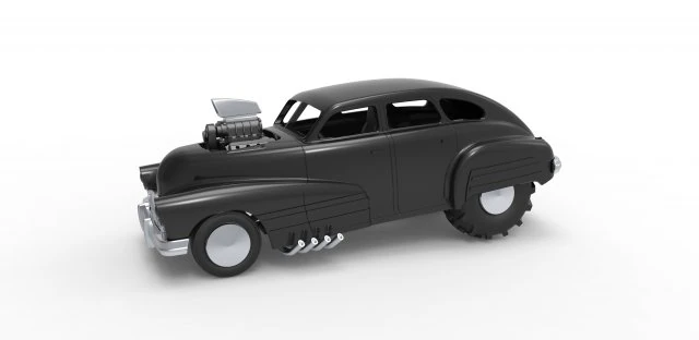 Old school pulling truck 2wd with Car shell Scale 1 to 25 3D Print Model .c4d .max .obj .3ds .fbx .stl .blend