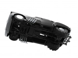 Old school pulling truck 2wd with Car shell Scale 1 to 25 3D Print Model