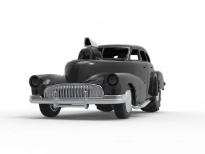 Old school pulling truck 2wd with Car shell Scale 1 to 25 3D Print Model